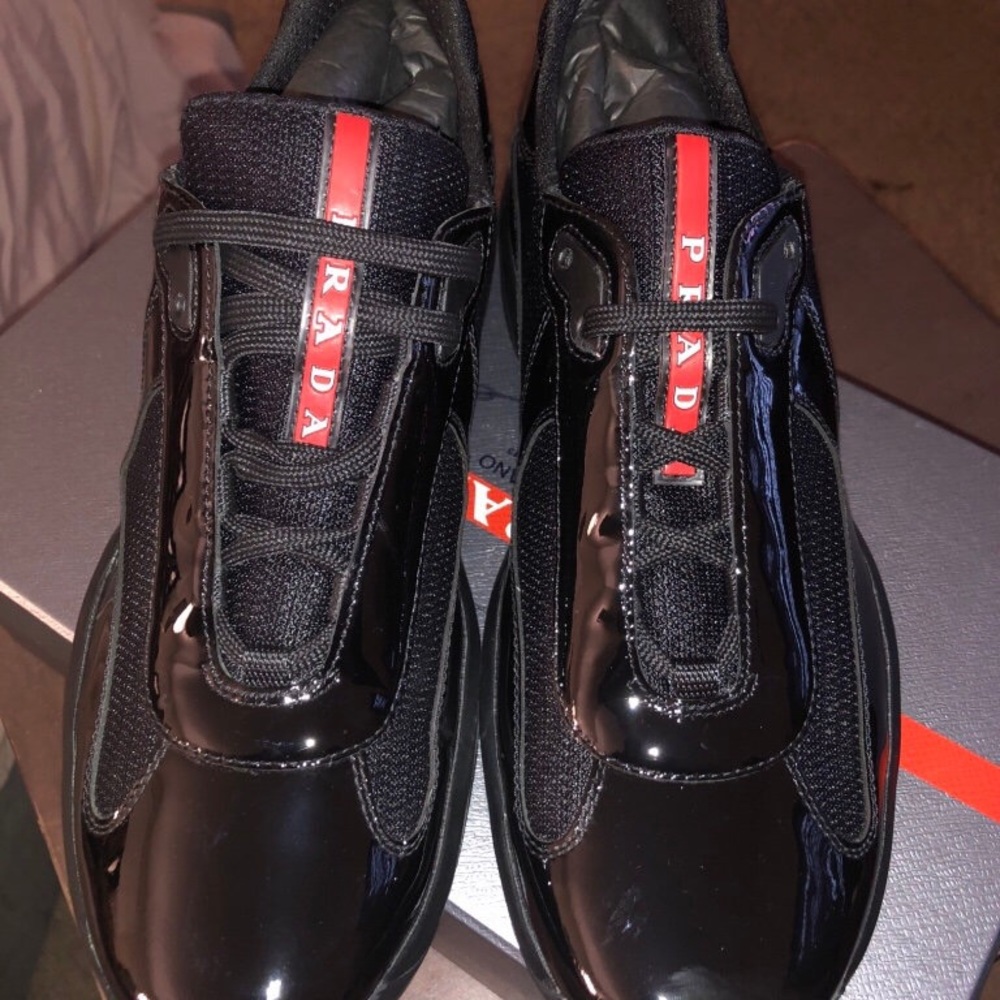 Prada Patent Leather Sneakers - Picture 4 of 7